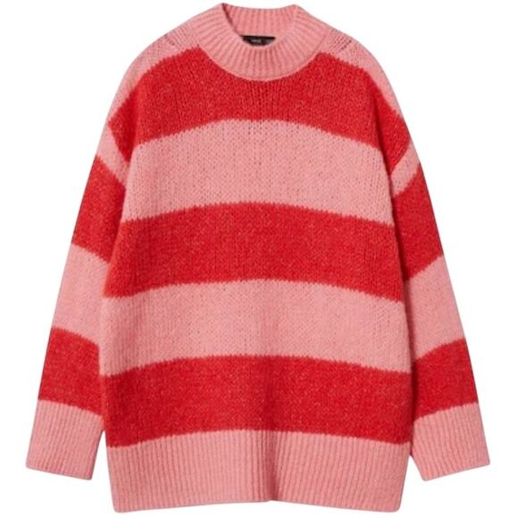 Mango Carioca Sweater Red Pink Small - Picture 1 of 16